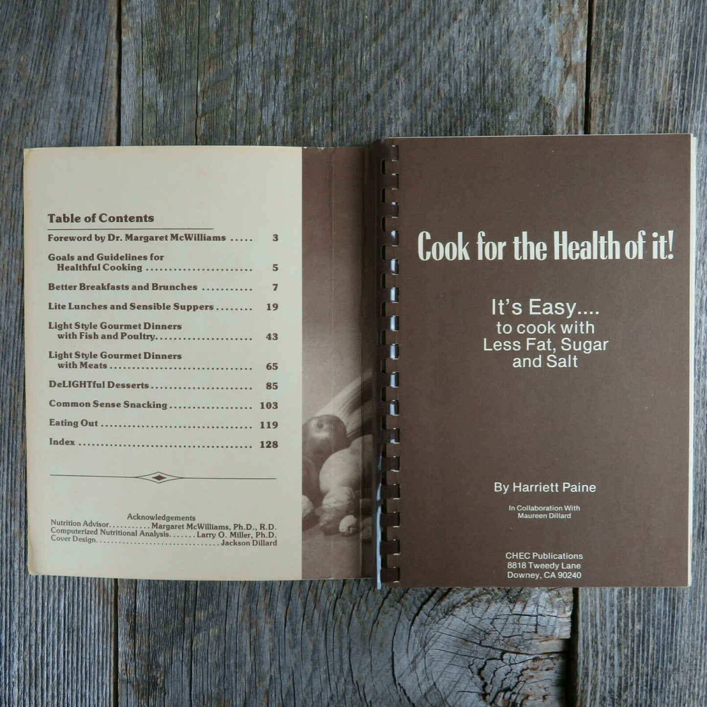 Vintage Cookbook Cook For the Health of It Harriett Paine 1983 Less Fat Sugar - At Grandma's Table