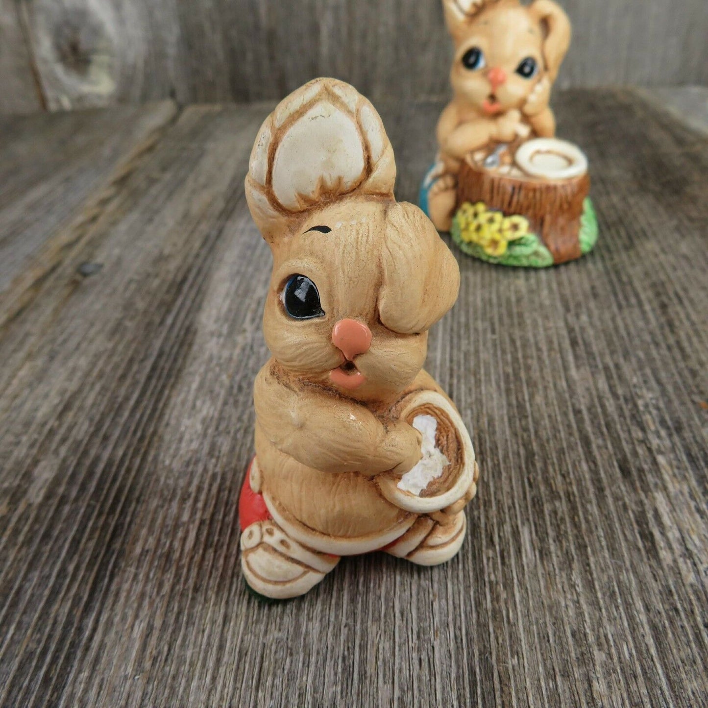 Vintage Rabbit Figurine Pendelfin Bunny Joanne Ollie England Stoneware Easter - At Grandma's Table