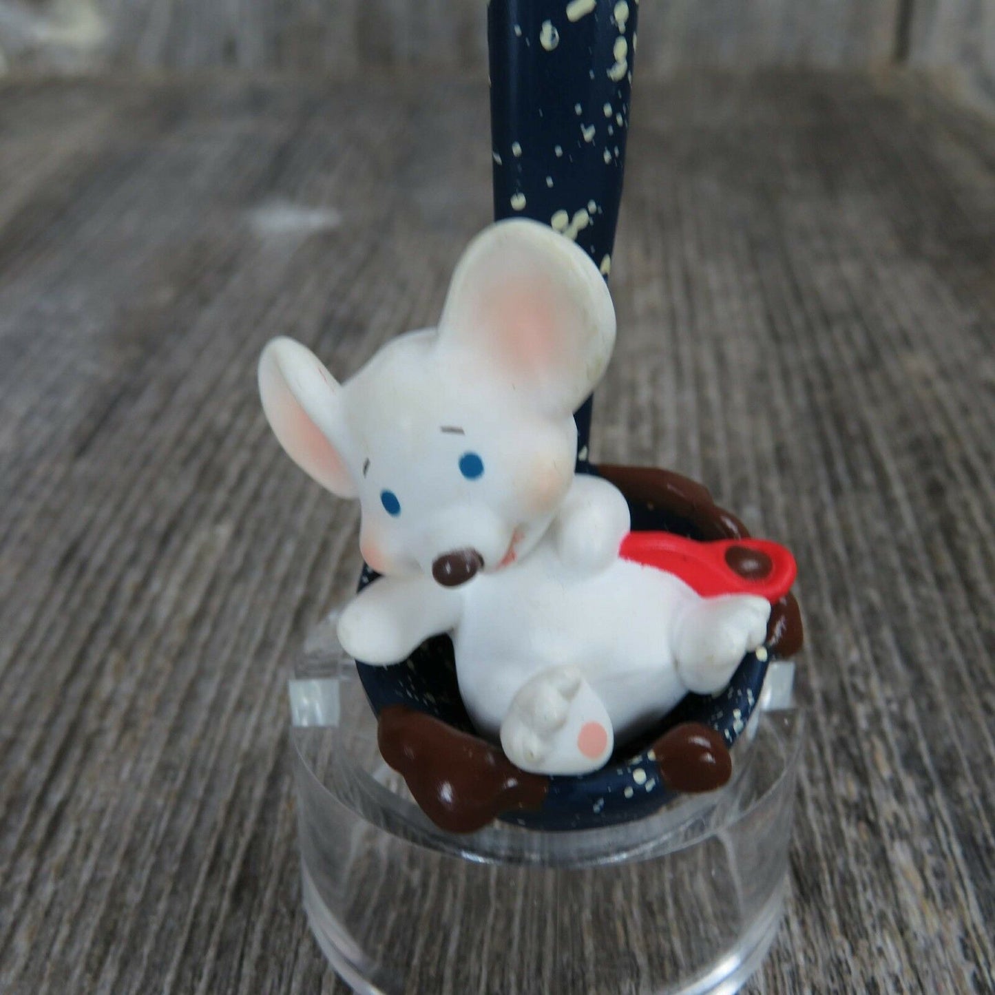 Vintage Mice In Spoon Ornament Hallmark Chocolate Sauce Fudge Forever Ladle - At Grandma's Table