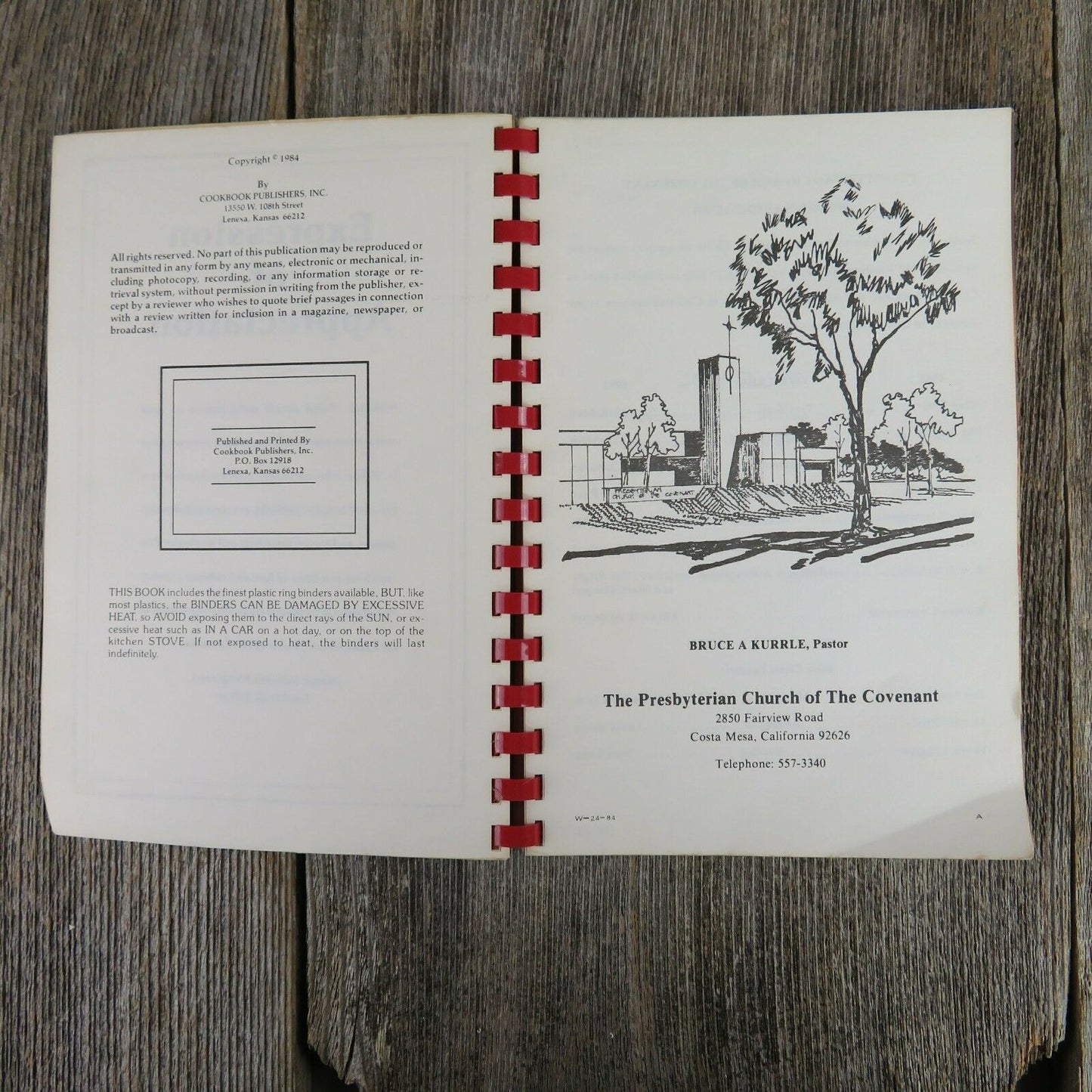 Vintage California Cookbook  Costa Mesa Presbyterian Church of the Covenant Vtg - At Grandma's Table