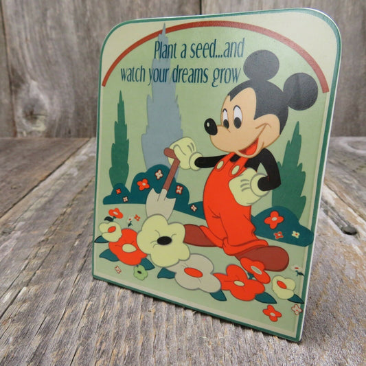 Mickie Mouse Plaque Sign Plant a Seed Dreams Grow Figurine Disney Enesco - At Grandma's Table