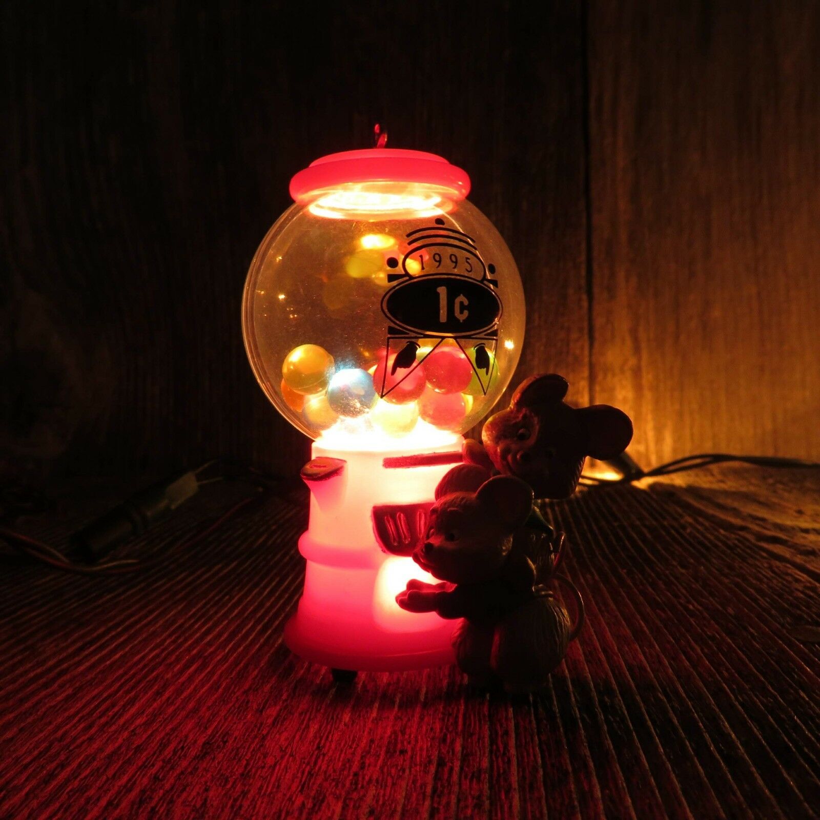 Vintage Mouse Goody Gumballs Christmas Ornament Candy Magic Gum Hallmark Light - At Grandma's Table
