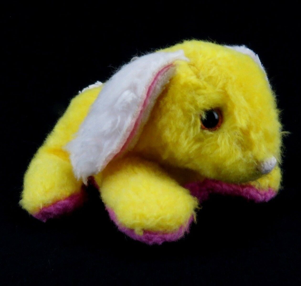 Vintage Bunny Plush Yellow Stuffed Animal Rabbit 1976 Russ Fuzzy Wuzzy ...
