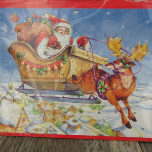 Vintage Santa Visit Advent Calendar Musical Pop Up Caltime Sealed England - At Grandma's Table