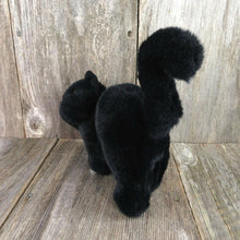 Load image into Gallery viewer, Vintage Black Cat Plush Chrisha Playful Kitten Kitty Stuffed Animal Halloween Arched 1980s - At Grandma&#39;s Table