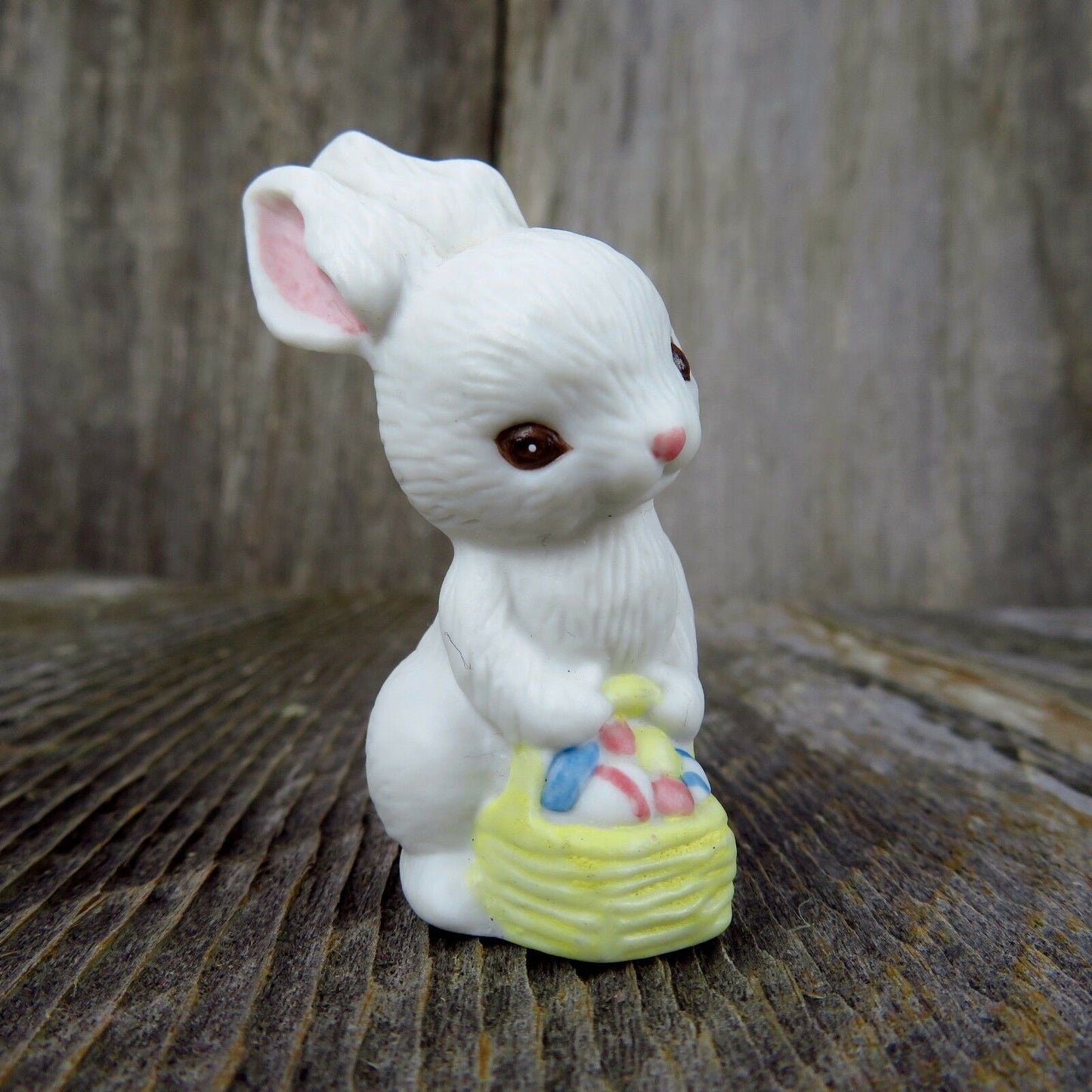 Vintage Bunny Rabbit Hallmark Cards Easter Figurine White Hare 1982 - At Grandma's Table