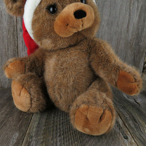 Vintage Teddy Bear Plush Christmas Icicles Russ Stuffed Animal Eyelashes Santa - At Grandma's Table