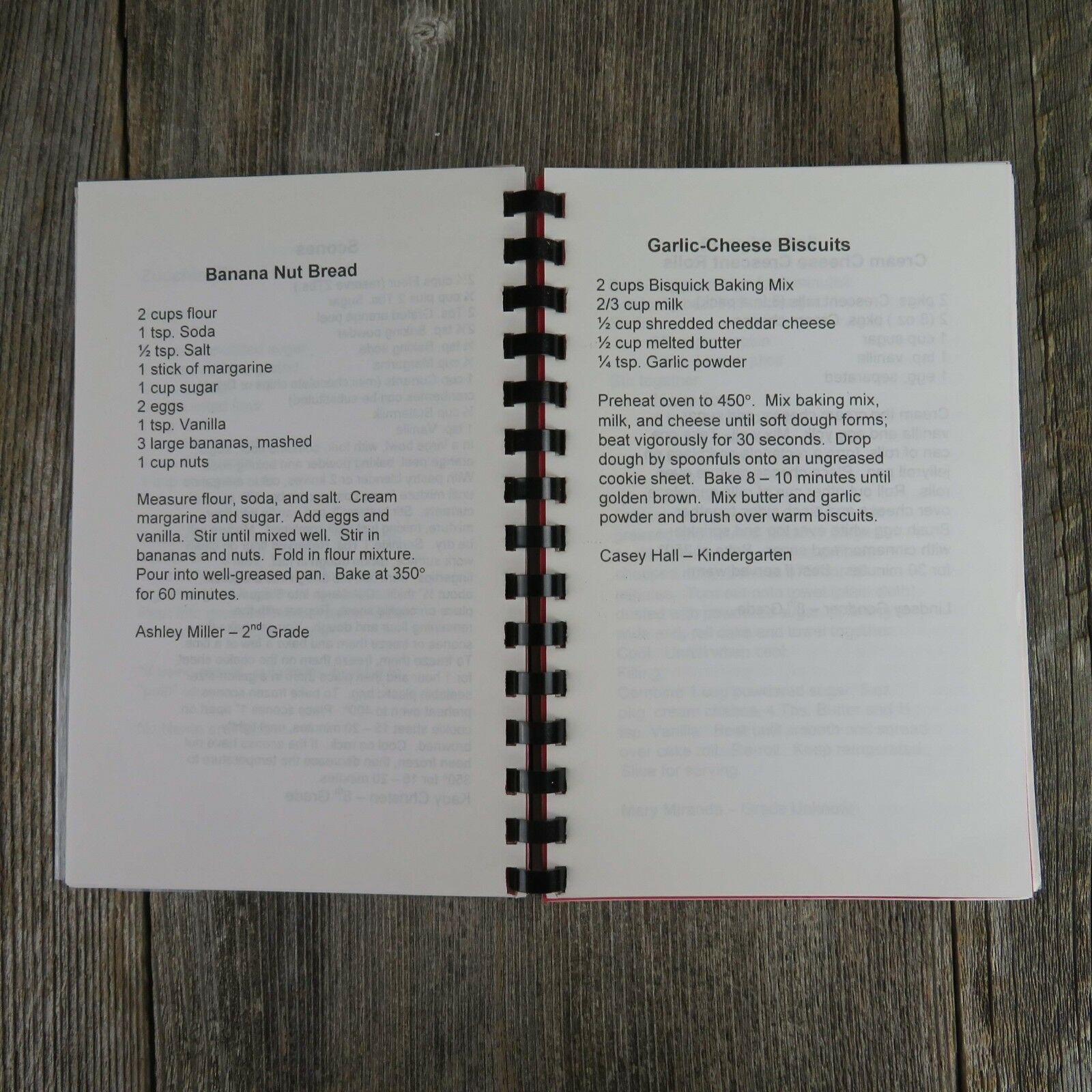 California Cookbook School Scotia Elementary School Grade A Recipes 2000 - At Grandma's Table