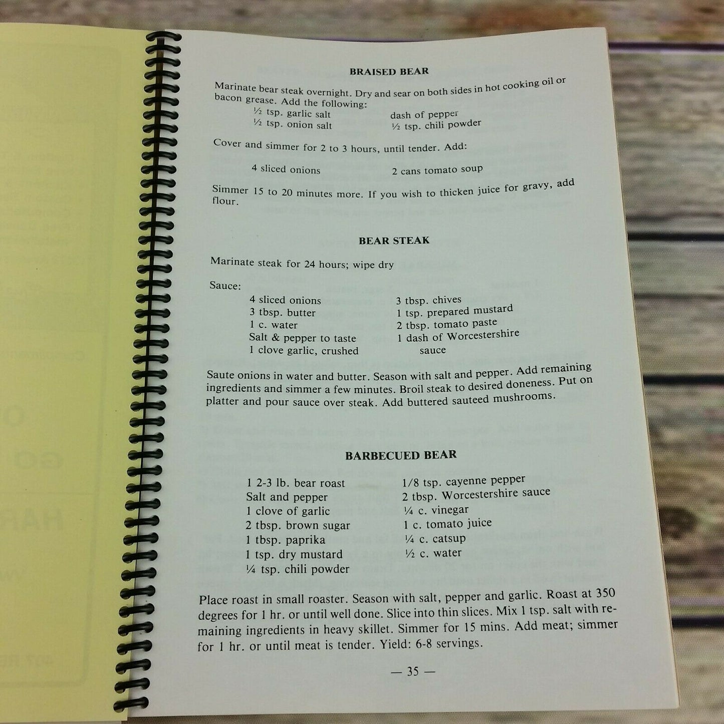 Vintage California Cookbook South Fork High School Booster Club Wild Game 1980 - At Grandma's Table