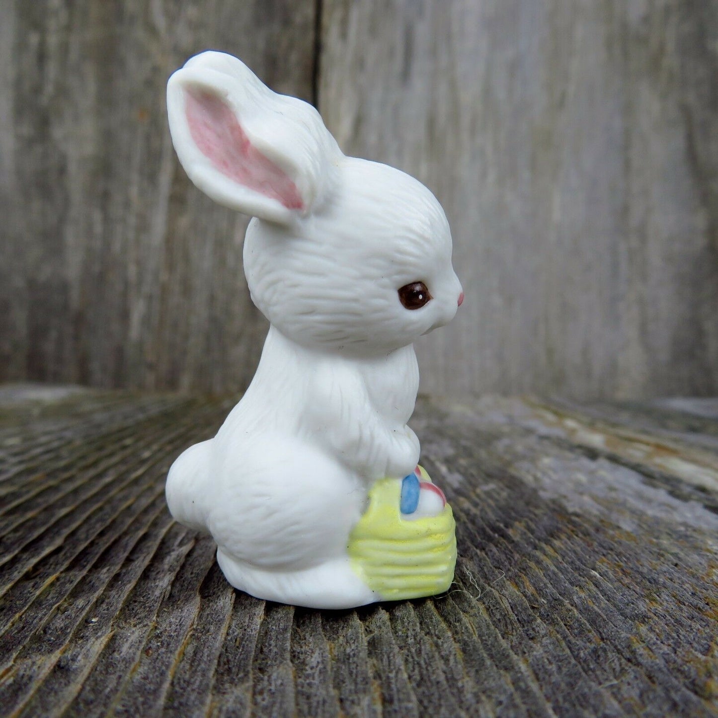 Vintage Bunny Rabbit Hallmark Cards Easter Figurine White Hare 1982 - At Grandma's Table