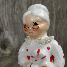 Load image into Gallery viewer, Vintage Mrs Santa Claus Salt Pepper Shaker Spaghetti Christmas Napco Replacement - At Grandma&#39;s Table