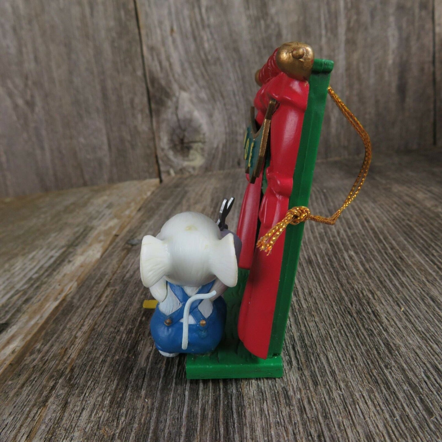 Vintage Mouse Mice Ornament Window Noel Banner Crafts Paper Enesco Lustre Fame - At Grandma's Table