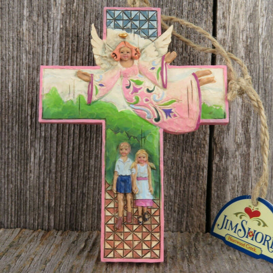 Guardian Angel Cross Christmas Ornament Jim Shore Heartwood Creek Enesco Christ - At Grandma's Table