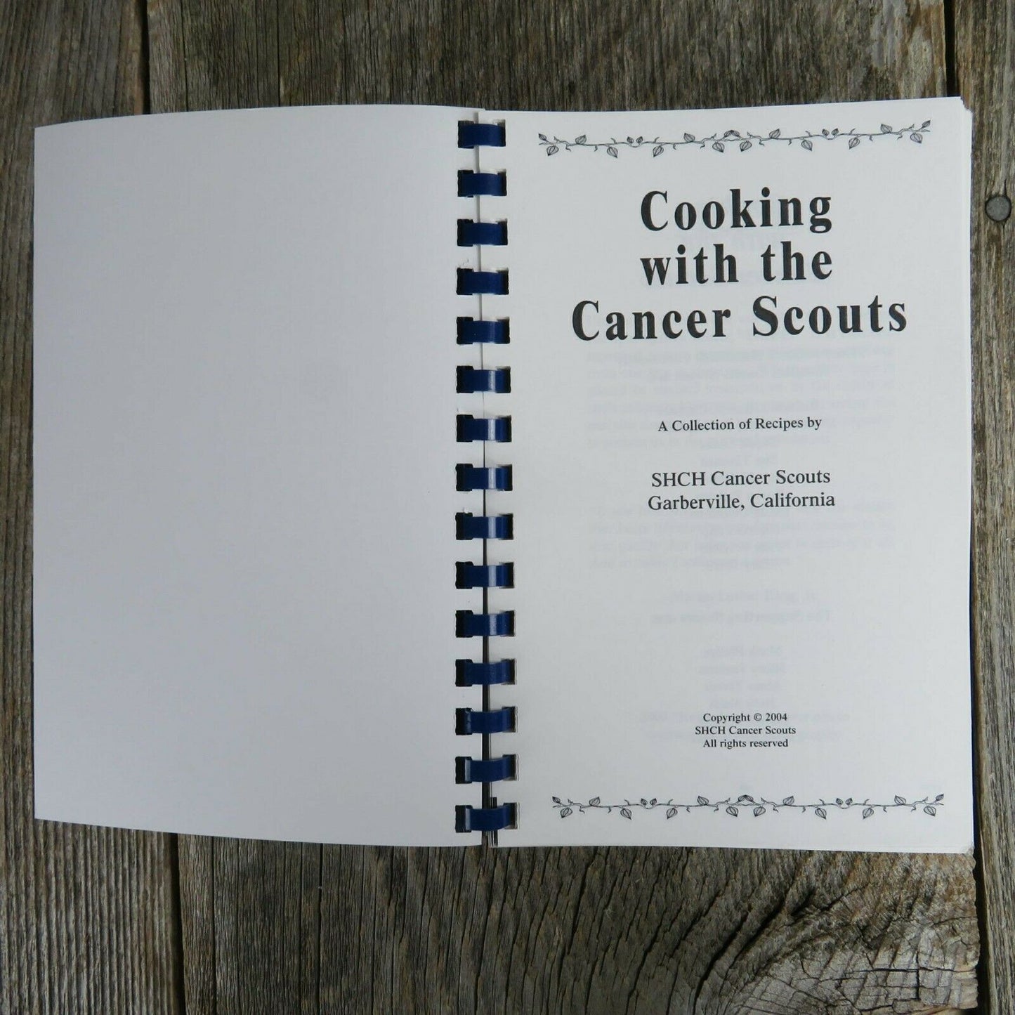 Garberville California Cookbook Cooking with Cancer Scouts 2004 Humboldt County - At Grandma's Table