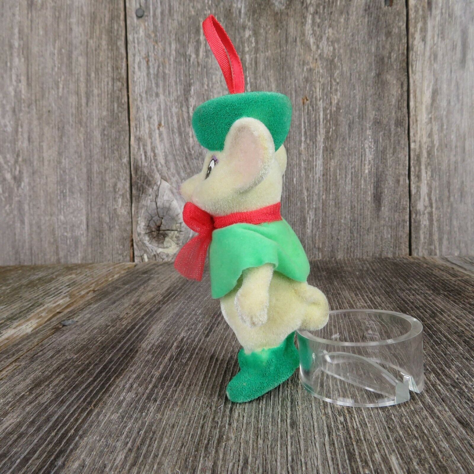 Vintage Mouse Ornament Rescuers Disney Miss Bianca Christmas Flocked Girl - At Grandma's Table