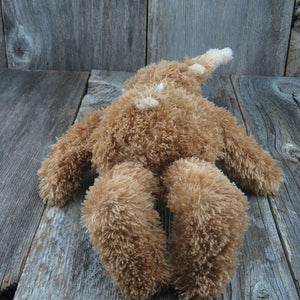 Moose Plush Baby Rattle Stuffed Animal Boyds Collection Tan Honey Fuzzy Soft - At Grandma's Table