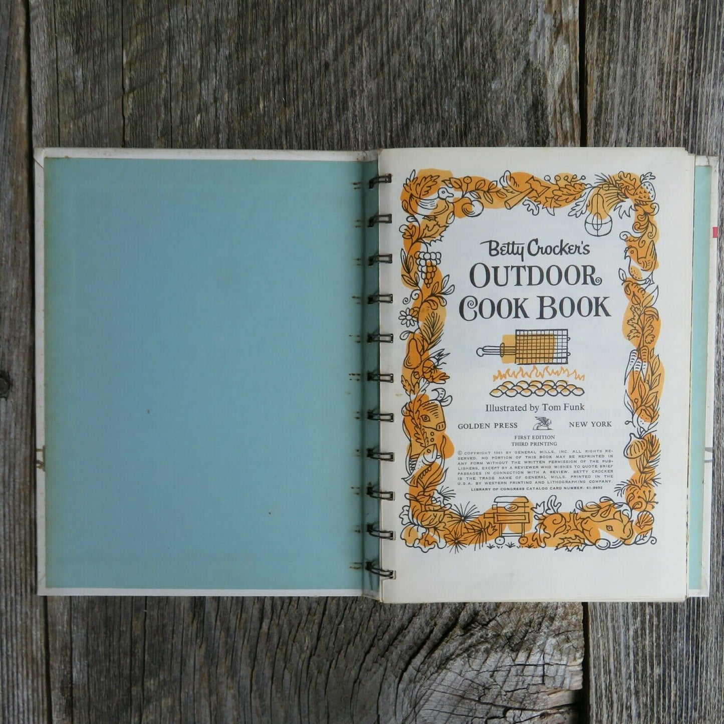 Vintage Cookbook Betty Crocker Outdoor First Edition Third Printing 1961 BBQ - At Grandma's Table