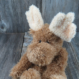 Moose Plush Baby Rattle Stuffed Animal Boyds Collection Tan Honey Fuzzy Soft - At Grandma's Table