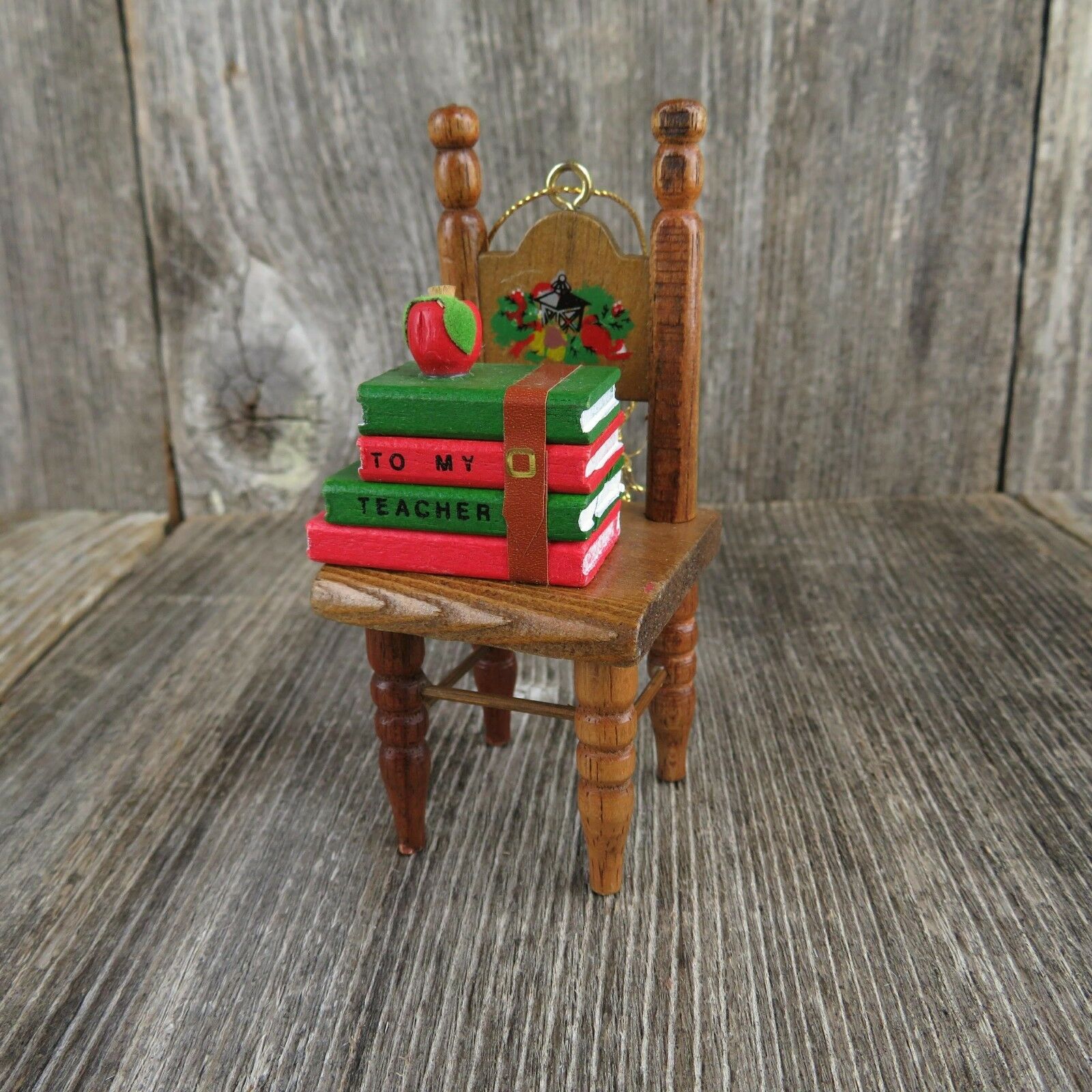Vintage Teacher Ornament Christmas Gift Chair Appreciation House of LLoyd School - At Grandma's Table