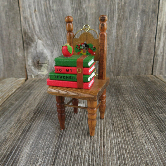 Vintage Teacher Ornament Christmas Gift Chair Appreciation House of LLoyd School - At Grandma's Table