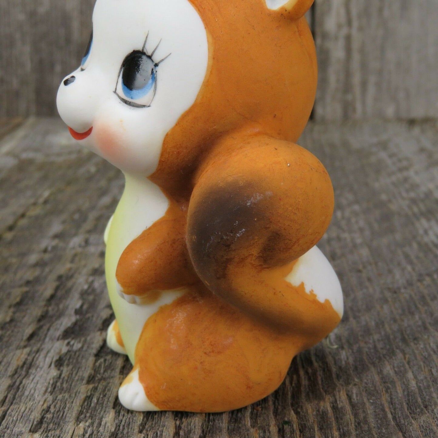 Vintage Squirrel Lefton Figurine Ceramic Bisque Cartoon Animal Anthropomorphic - At Grandma's Table