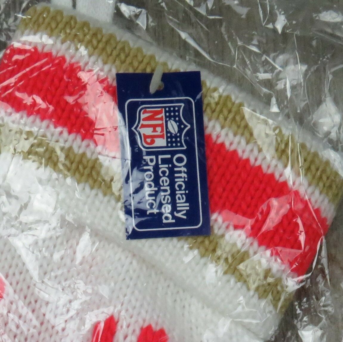 Vintage 49ers Christmas Stocking San Francisco NFL Knitted Knit Football st29 - At Grandma's Table