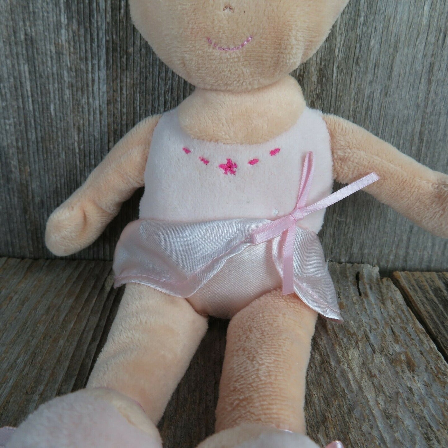 Soft Body Ballerina Doll Yellow Hair Fabric Eyes Rag Toy