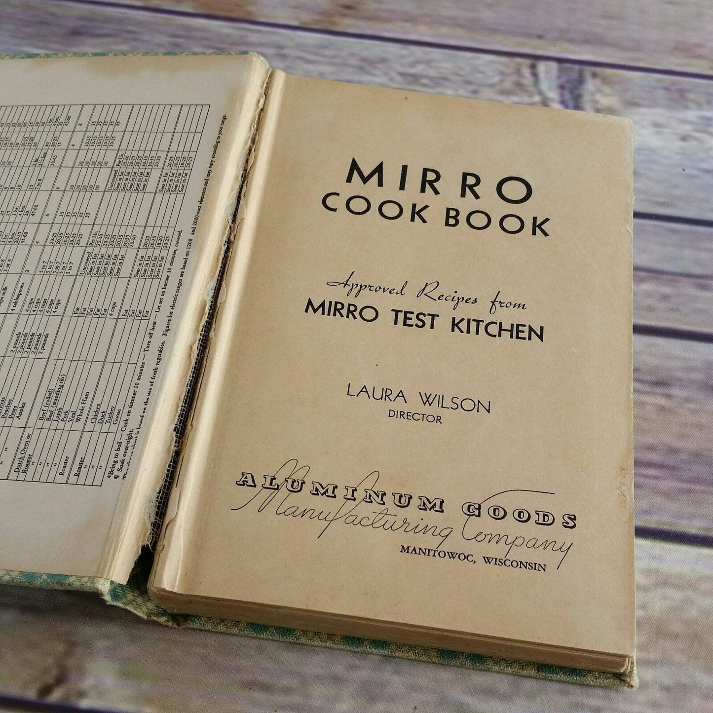 Vintage Cookbook Mirro Cook Book Approved Recipes Aluminum Goods Mfg Home Economics 1937 Hardcover Mirro Test Kitchen