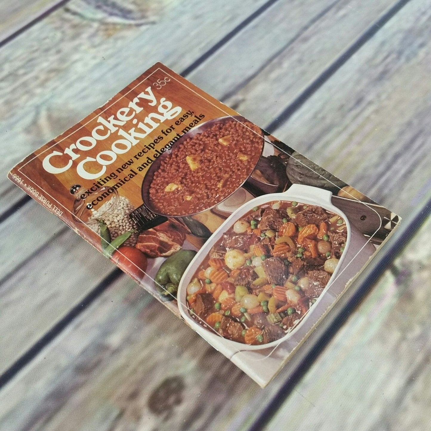 Vintage Cookbook Crockery Cooking Recipes Dell Purse Book 1976 Paperback Booklet Slow Cooker