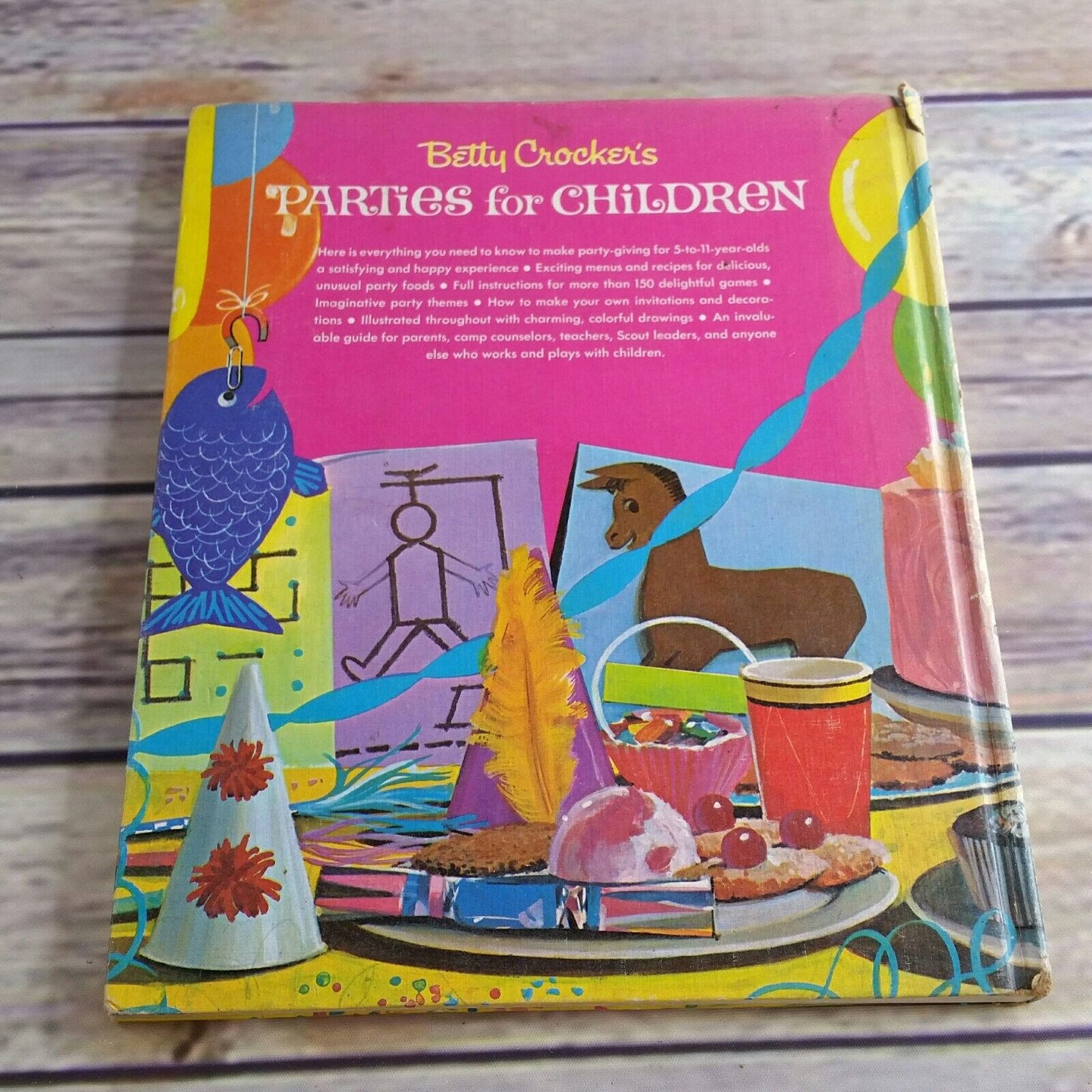 Vintage Betty Crocker's Parties for Children Cookbook 1960s Party Planning Entertaining Hardcover Lois Freeman Judy and Barry Martin