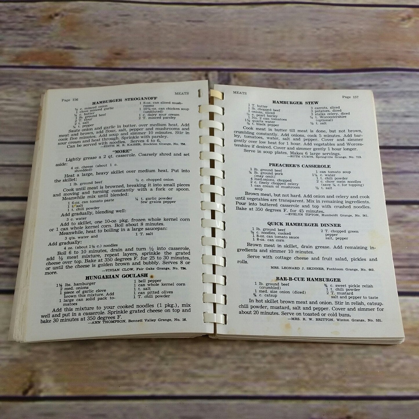 Vintage California Cookbook State Grange Recipes Our Favorite Grange Recipe 1965 Second Printing Spiral Bound Paperback