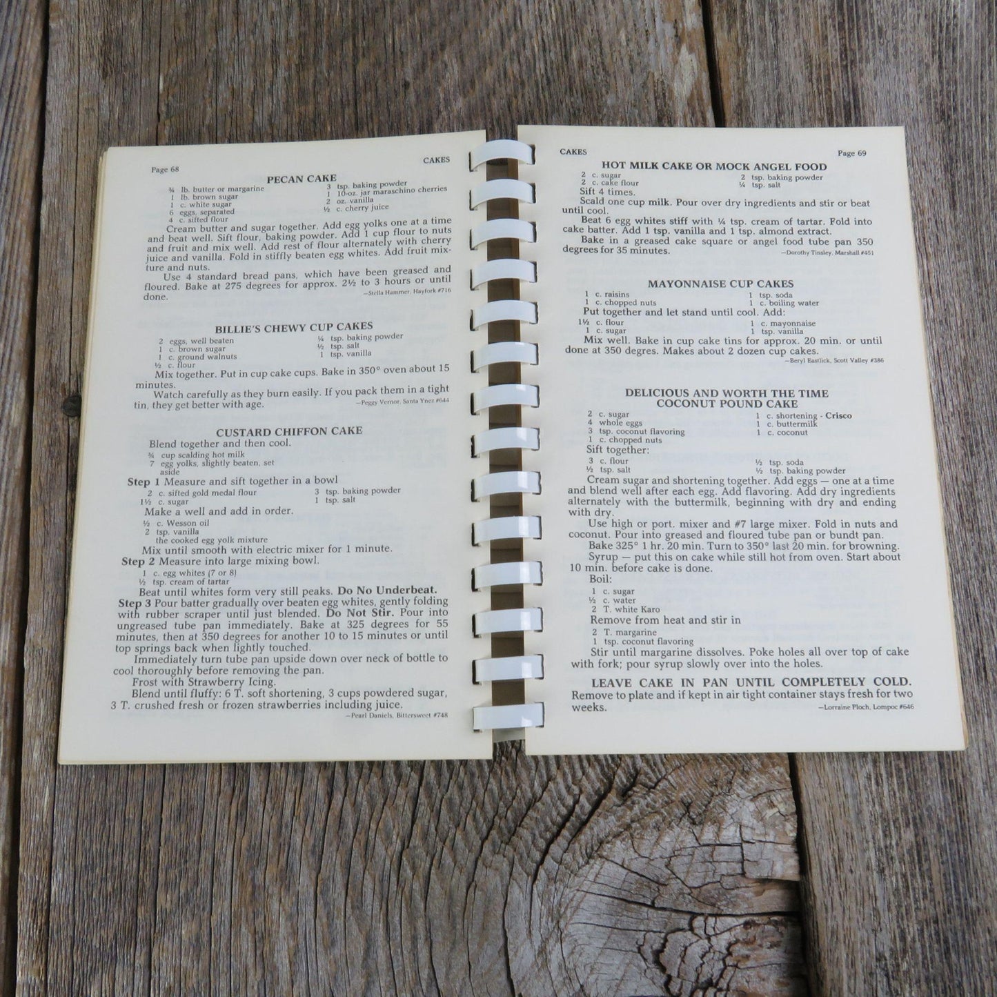 Vintage Cookbook California Granger's Delight State Grange 1980 Women's Activities Spiral Bound Paperback