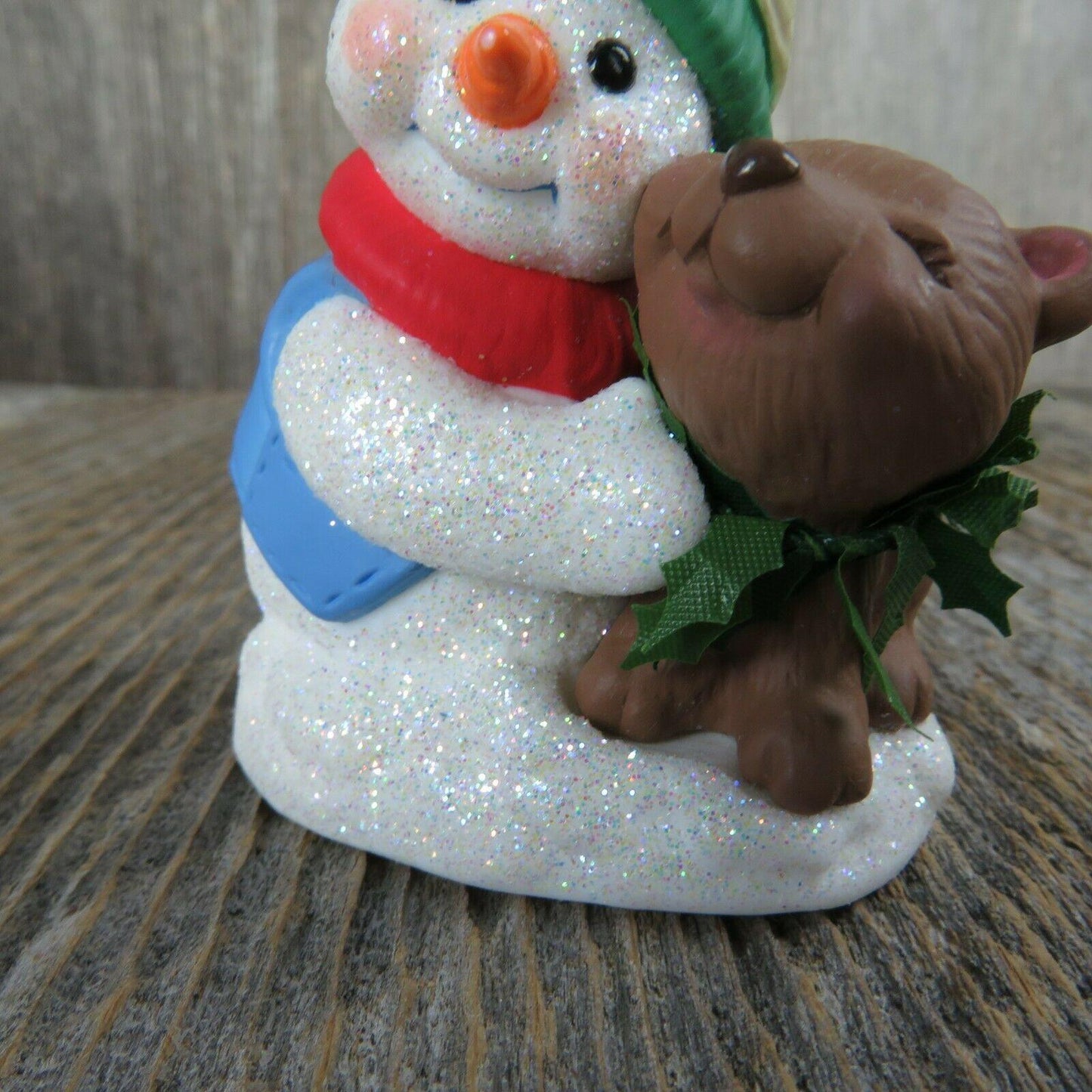 Snow Buddies Snowman Brown Bear Hallmark Christmas Ornament 2002