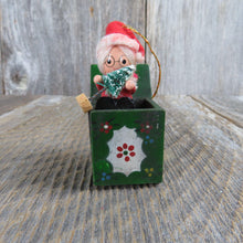 Load image into Gallery viewer, Vintage Mrs Santa Claus Wooden Ornament Christmas Brush Tree  Jack Box Gift Enesco