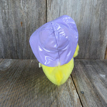 Load image into Gallery viewer, Vintage Chick Chicken Plush Purple Rain Hat Boots Stuffed Animal Easter Hallmark
