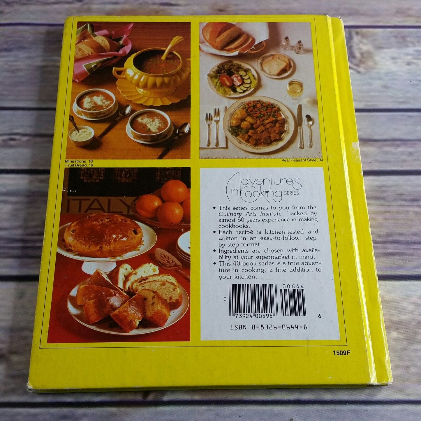 Vtg The Italian Cookbook Culinary Arts Italian Cookbook 1977 Hardcover Booklet Adventures in Cooking Series