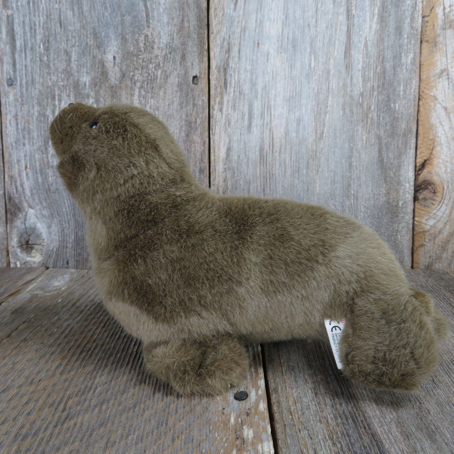 Vintage Seal Plush Sea Lion Brown Stuffed Animal K & M International 1995