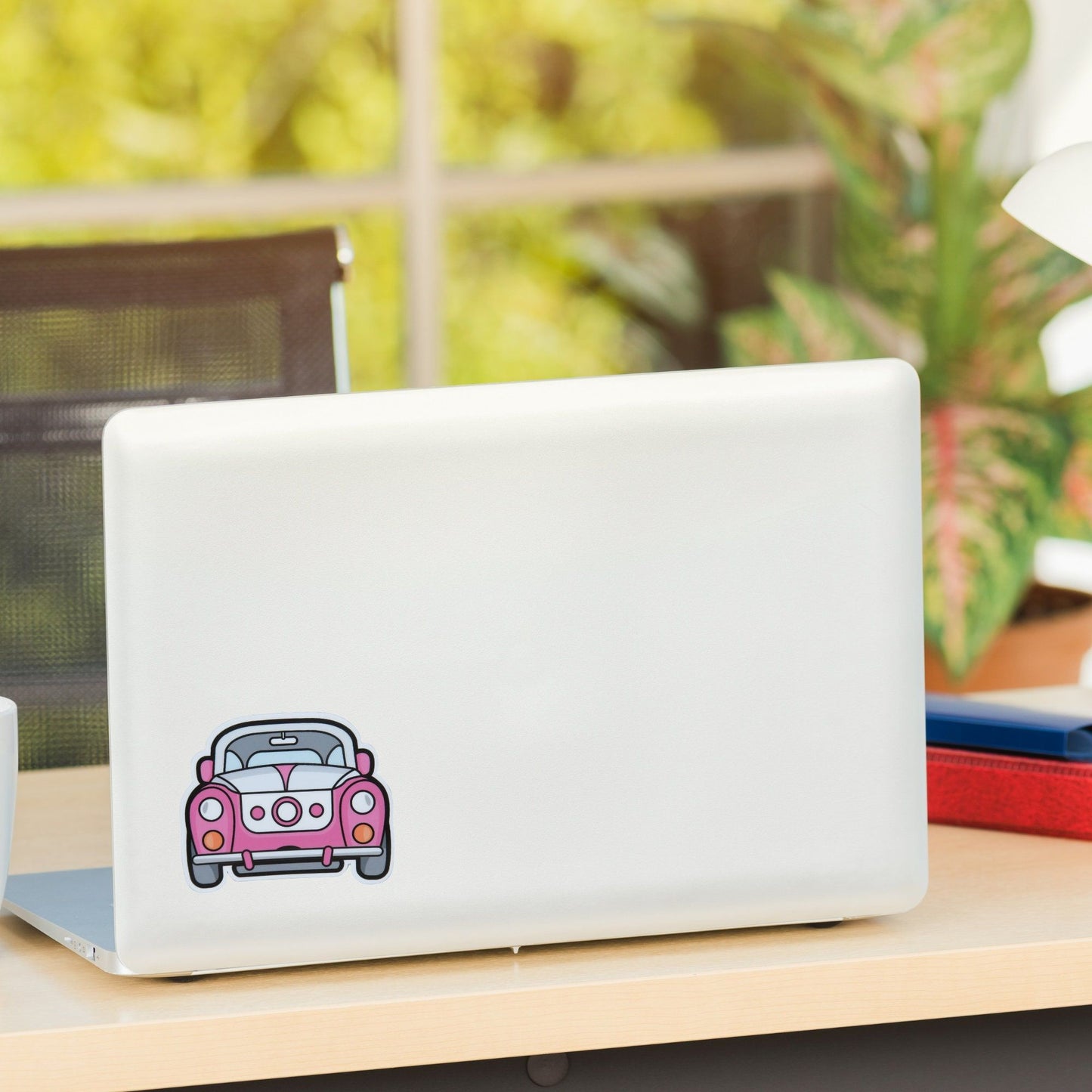 PInk Classic Car Sticker Retro Bug Style Waterproof Laptop Decoration Collector