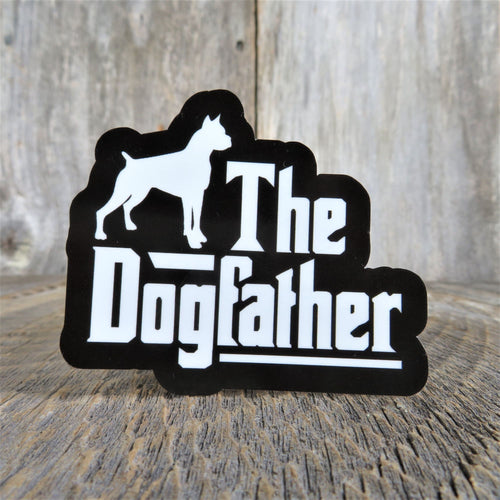 Boxer Dog Sticker The Dog Father Boxer Dad Waterproof Sticker Godfather Lover Black White Water Bottle Laptop