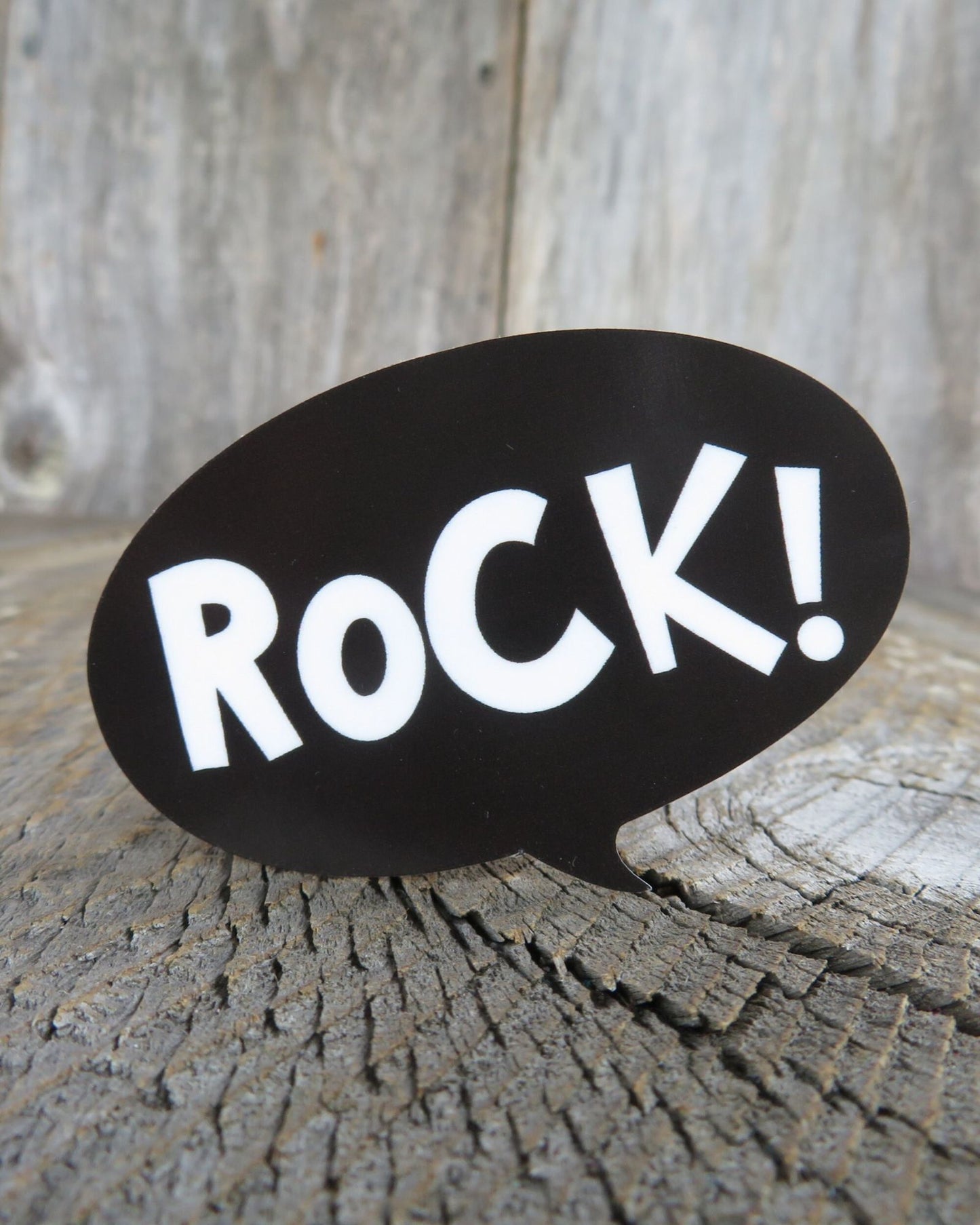 Rock! Sticker Waterproof Rock Lover Black and White Waterproof Geologist Science Humor Funny