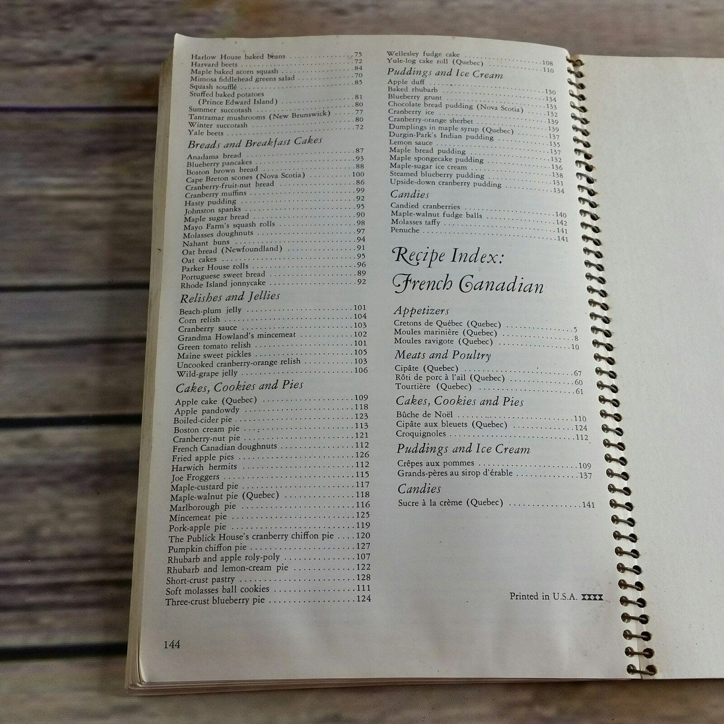 Vintage Cookbook New England American Cooking Recipes Time Life Books Foods of the World 1970 Spiral Bound New England Recipes