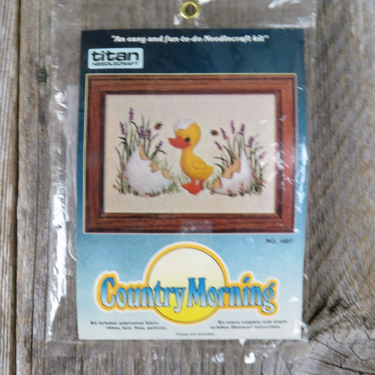 Vintage Titan Needlecraft Kit Country Morning Duckling Egg Flowers Spring 1607 3D Embroidery