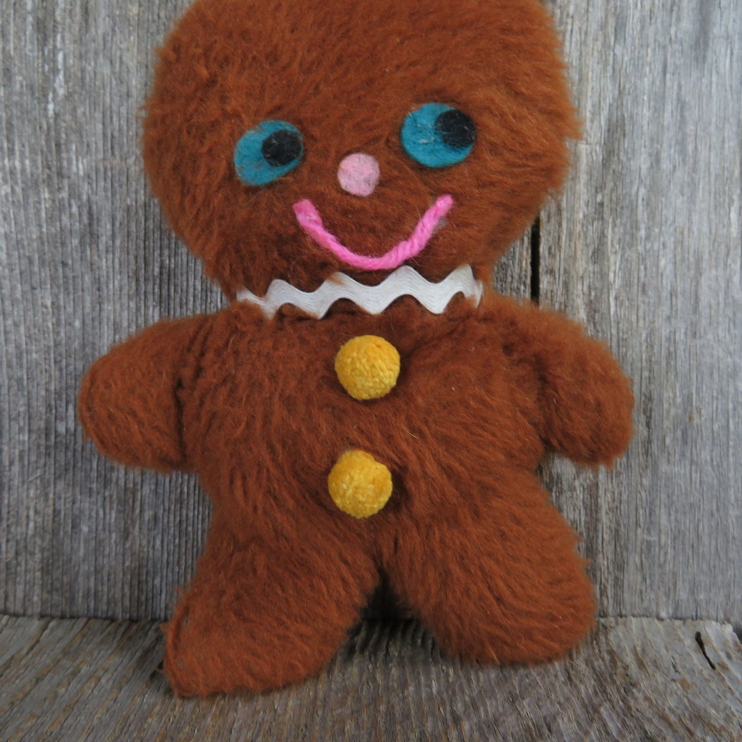 Vintage Gingerbread Man Plush Russ Berrie 1974 Sand Filled Stuffed Animal Christmas