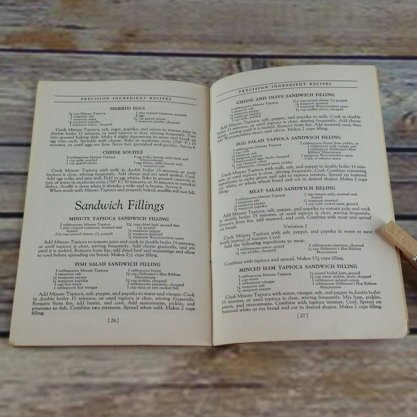 Vintage Cookbook Minute Tapioca From Soup to Dessert Promo Recipes 1928 Paperback Booklet