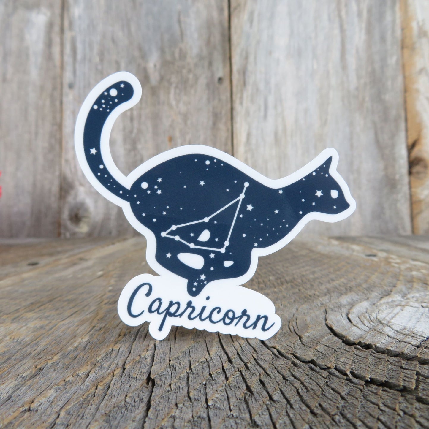Capricorn Cat Sticker Astrology Birthday Star Sign Waterproof Star Chart