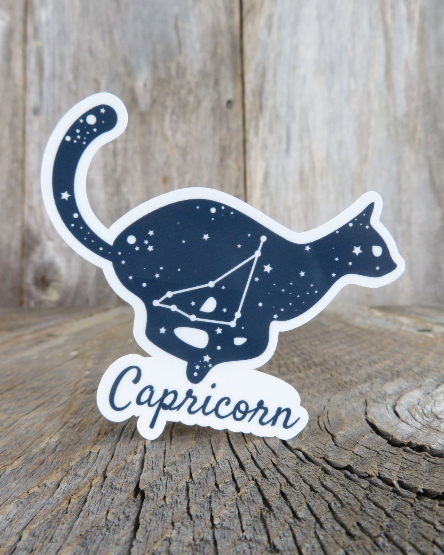 Capricorn Cat Sticker Astrology Birthday Star Sign Waterproof Star Chart