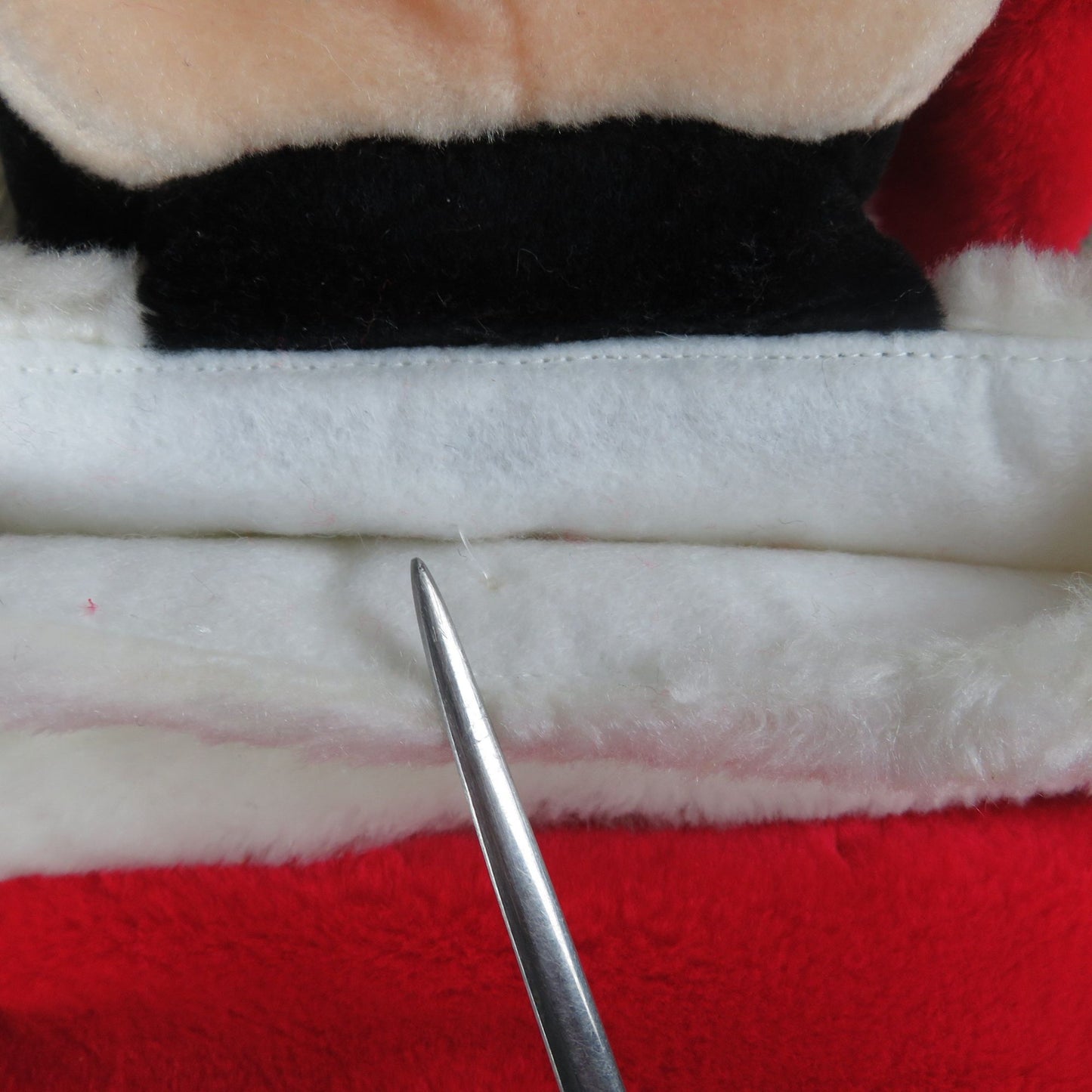 Vintage Minnie Mouse Christmas Stocking Plush Santa Hat Disney Santa's Best