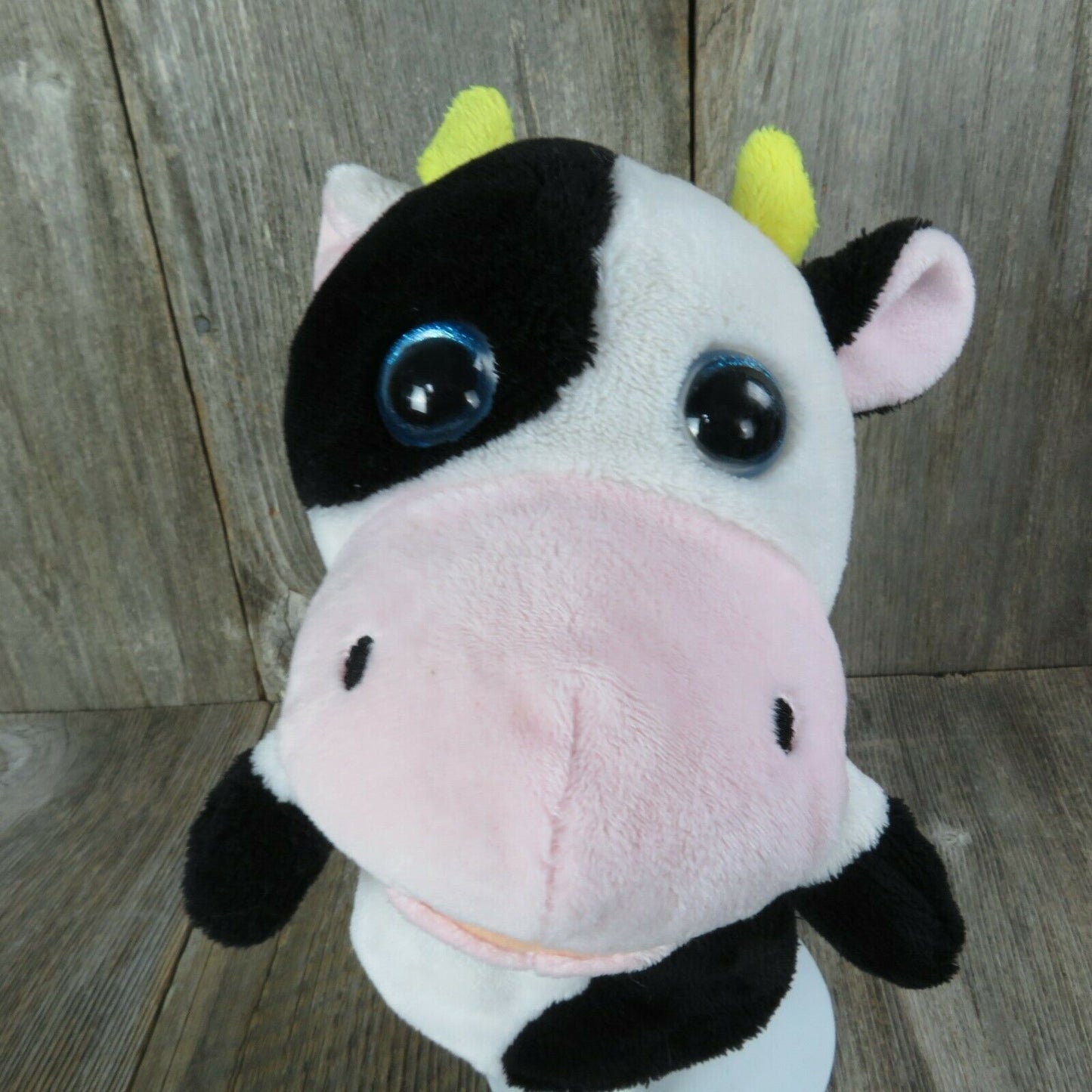 Cow Hand Puppet Black and White Plush KellyToy Stuffed Animal