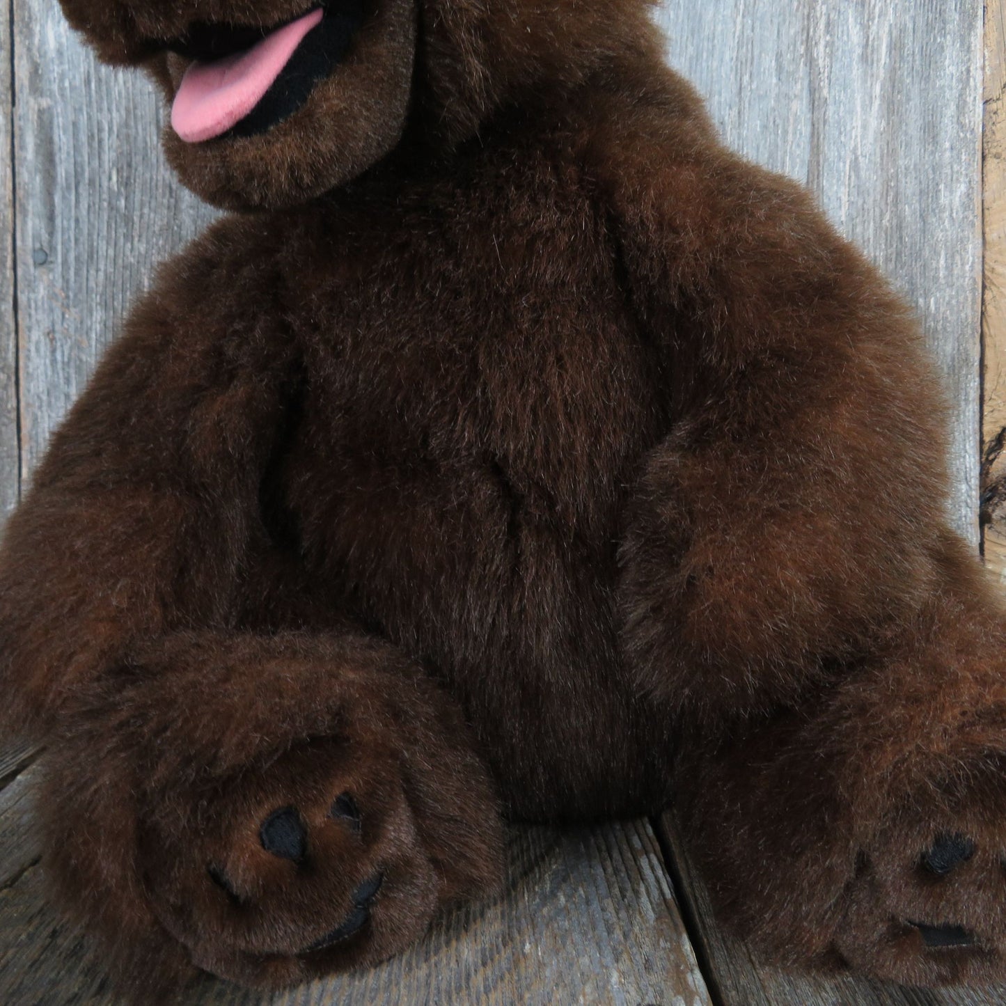 Brown Grizzly Bear Plush Puppet Disney Hidden Mickey Stuffed Animal Full Body Lifelike