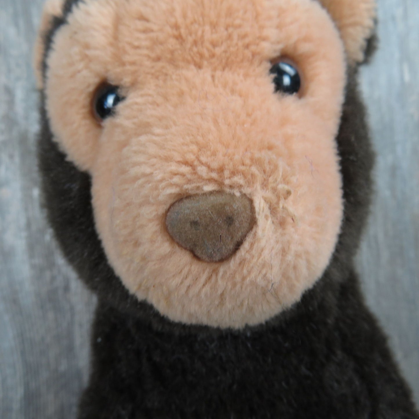 Vintage Teddy Bear Chocolate Brown Plush Dakin Baby Bearfoot 1984 Plush Stuffed Animal Bear Foot